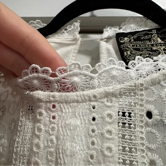 Anthropologie x James Coviello Burnham Lace Top M Cottagecore Boho Festival - Picture 13 of 15
